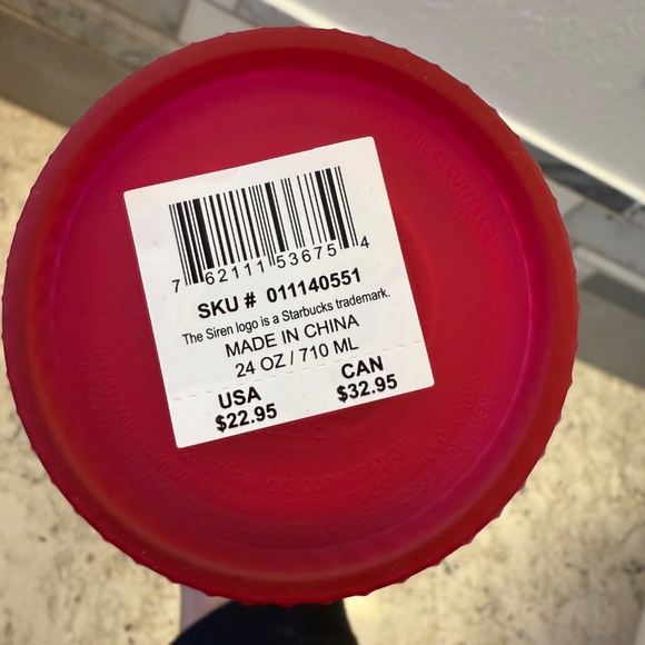 Starbucks  2023 Ruby Pink Studded Tumbler 24oz cup - Picture 7 of 7